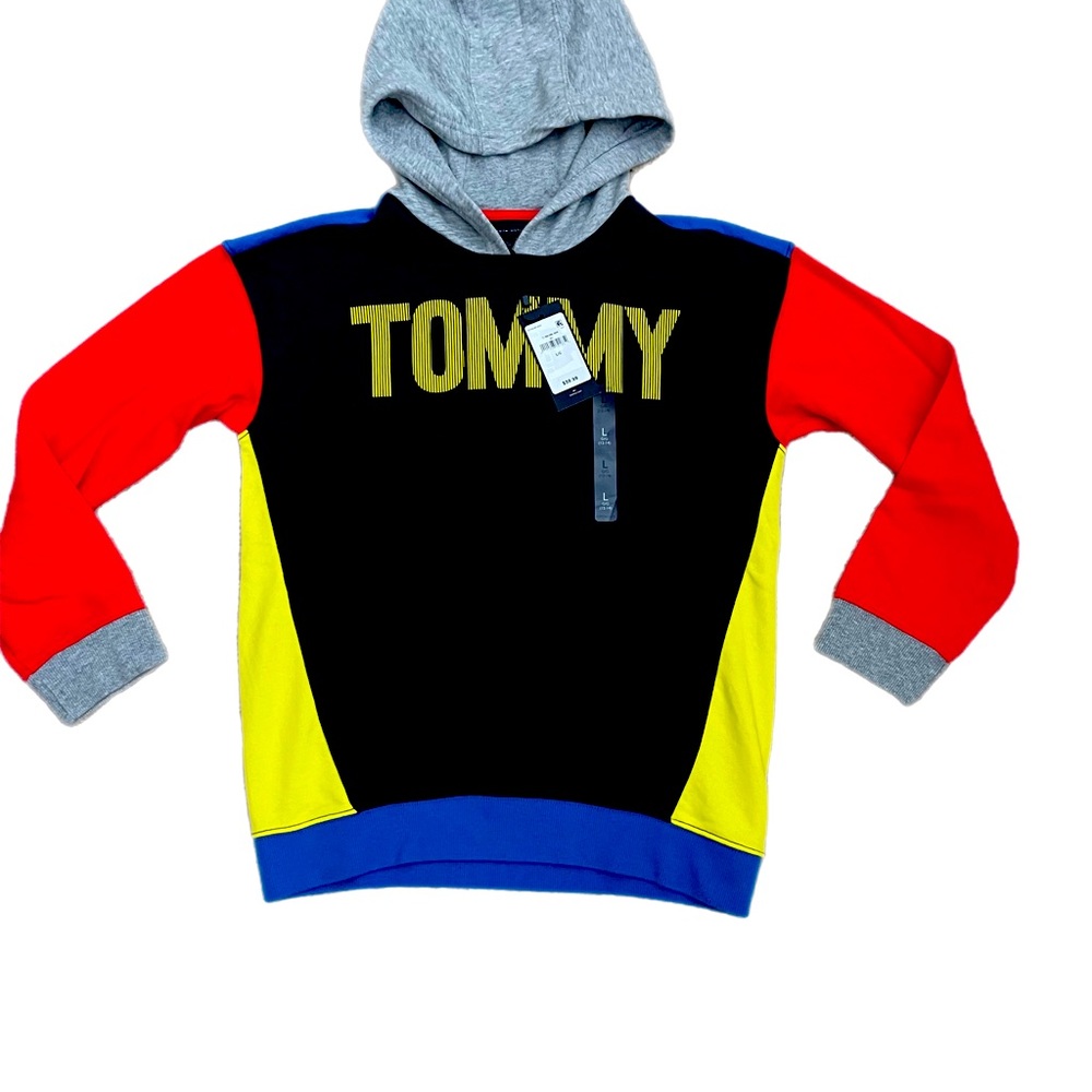 Tommy Hilfiger color-block hoodie for boys size L - Picture 2 of 9